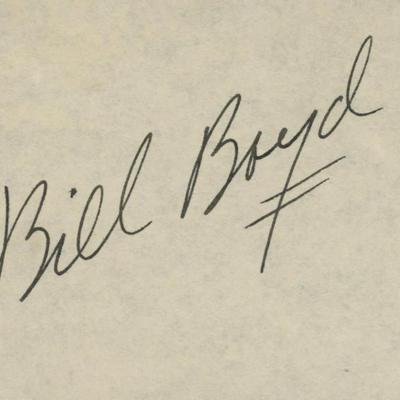 Bill Boyd signature cut