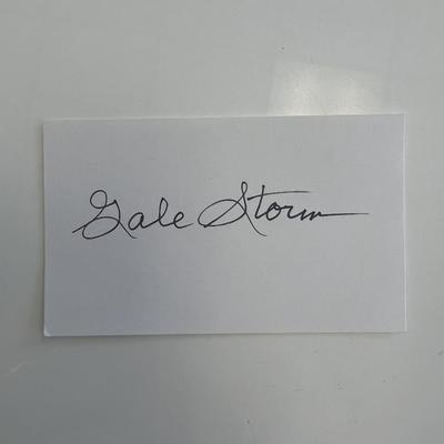 Actress and singer Gale Storm original signature