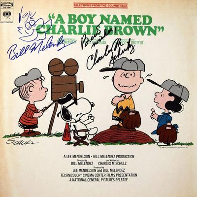 Peanuts A Boy Named Charlie Brown signed soundtrack album