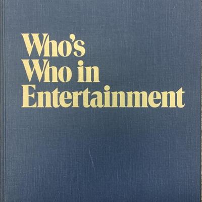 Who's Who in Entertainment first edition book