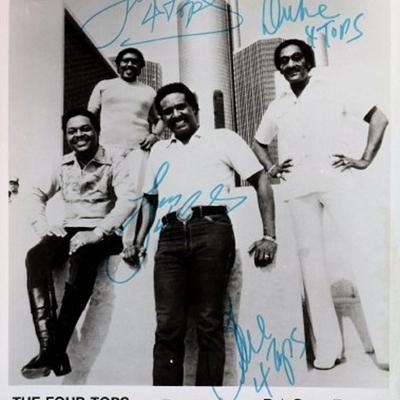 Four Tops signed promo photo