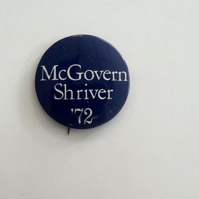 1972 McGovern Shriver political pin