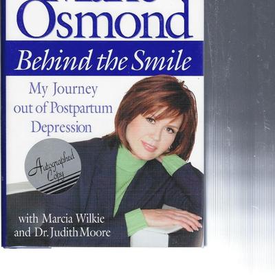 Behind the Smile: My Journey Out of Postpartum Depression Marie Osmond signed book