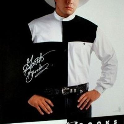 Garth Brooks signed poster