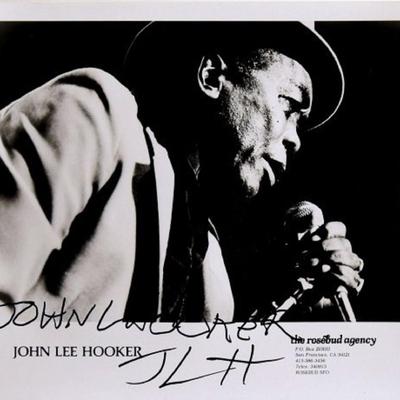 John L Hooker signed promo photo