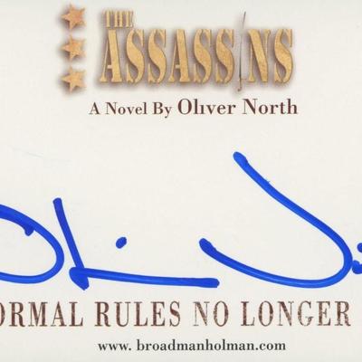 Oliver North signature cut
