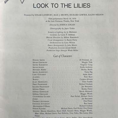 Director Joshua Logan signed Look to the Lillies music book