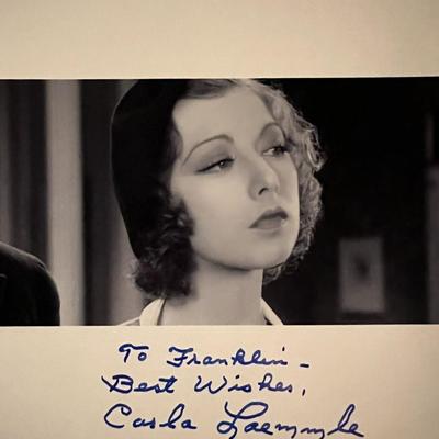 Carla Laemmle signed photo