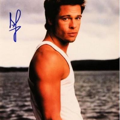 Fight Club Brad Pitt signed portrait photo