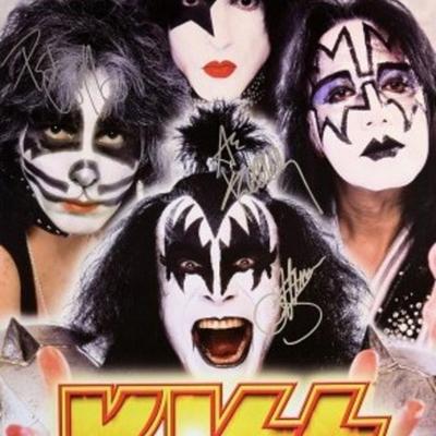 Kiss signed album insert poster