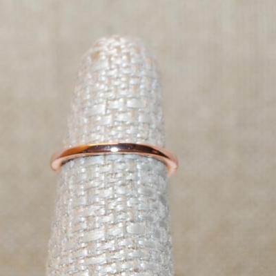 Size 5 Delicate Rose Gold Half Infinity Styled Ring on a Rose Gold Band (1.5g)