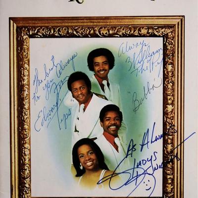 Gladys Kight & The Pips signed music book.