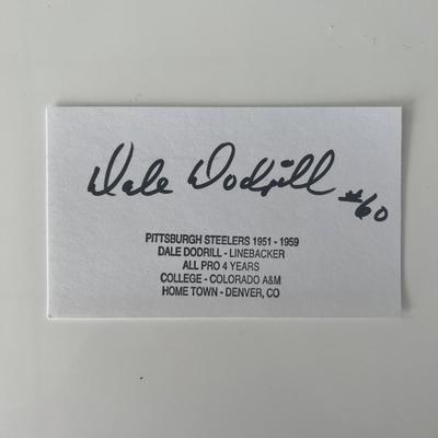 Pittsburgh Steelers Dale Dodrill original signature