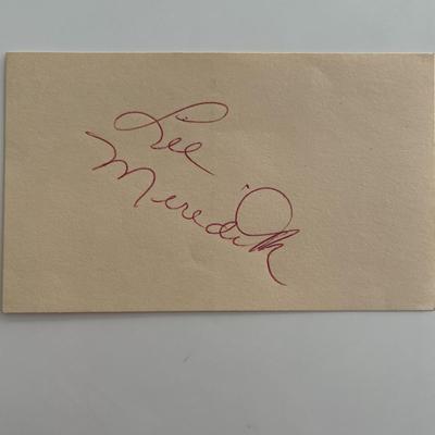 Lee Meredith signature cut