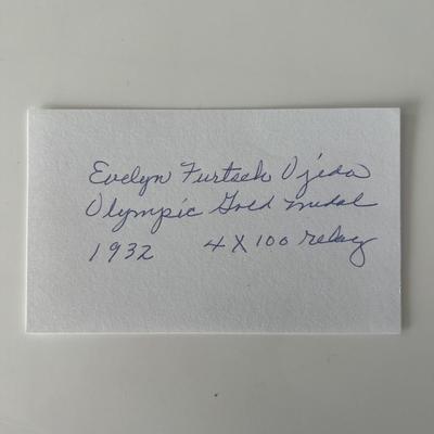 Olympian Evelyn Furtsch original signature