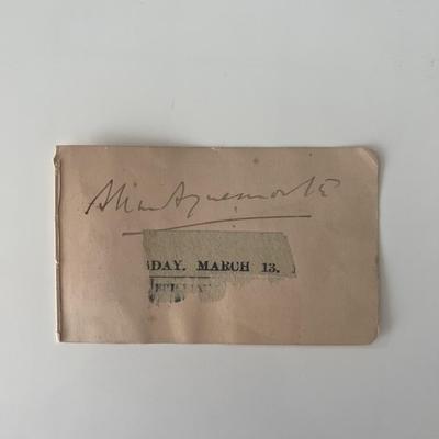 Allan Aynesworth original signature