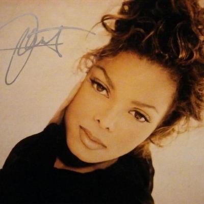 Janet Jackson signed promo photo