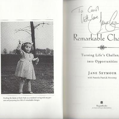 Jane Seymour signed book