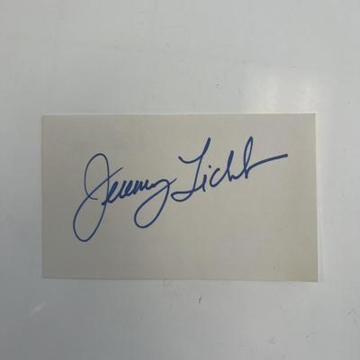 Valerie actor Jeremy Licht original signature