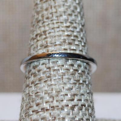 Size 7¼ Marked .925 "Opal in Orbit" Style Ring with Silver Band (2.2g)