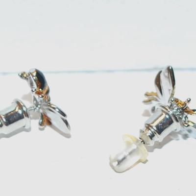 Black Wasp Earrings ( ½") with Post Attachment