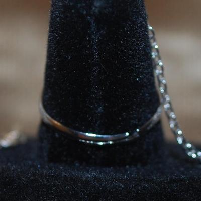 Blue Hearts JEWELRY SET Includes Earrings (½") with Post Ends; ADJUSTABLE Size 7 Ring & PENDANT (½") on a Silver Tone...