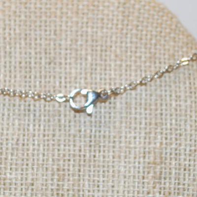Blue Bumblebee PENDANT (¾" x ¾") on a Silver Tone Necklace Chain 17" L