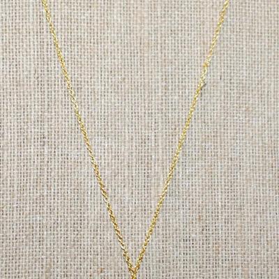 "Shell & Pearl" PENDANT (¼" x ¼") on a Gold Tone Necklace Chain Marked .925 18" L