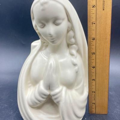 Vintage Haeger Madonna Virgin Mary Ceramic Planter