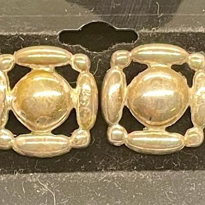 Monet Silvertone Pierced Ear Earrings