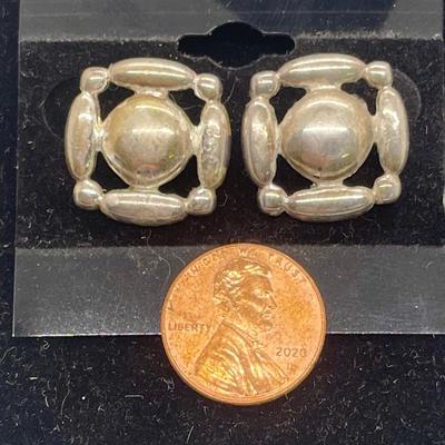 Monet Silvertone Pierced Ear Earrings