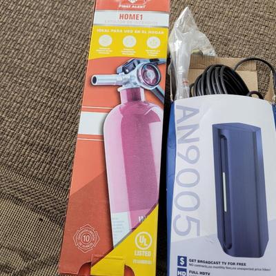 Fire extinguisher, HD TV antenna and dirt devil corded vacuum