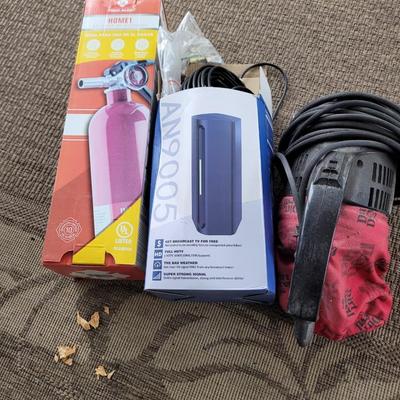 Fire extinguisher, HD TV antenna and dirt devil corded vacuum