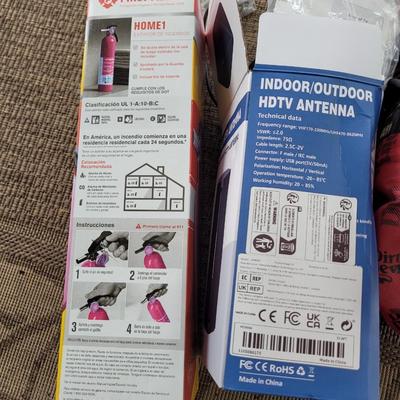 Fire extinguisher, HD TV antenna and dirt devil corded vacuum