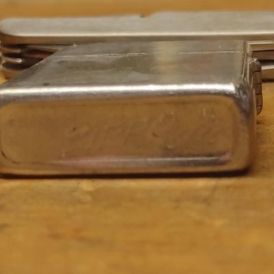 Collection of Pocket Cutlery and Mickey Mouse Zippo Lighter