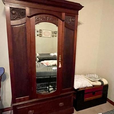 Beautiful antique handmade wardrobe