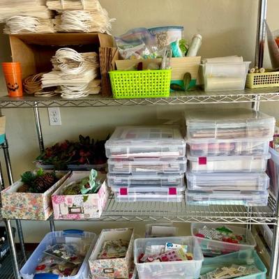 gift bags, craft paper, stickers and appliques 