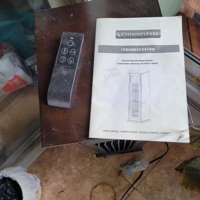 Quartz infrared tower heater with remote