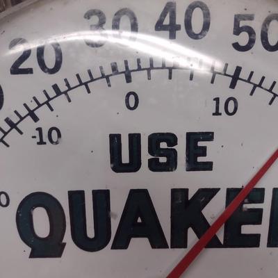 Vintage Quaker State Advertising Wall Thermometer