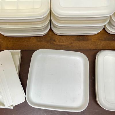 Plastic Stackable Organizing Container Lot - most with Lids