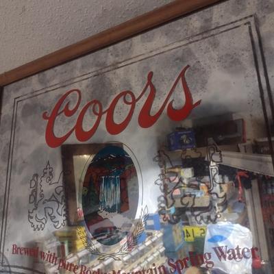 Vintage Coors Advertising Wall Mirror
