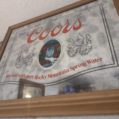 Vintage Coors Advertising Wall Mirror