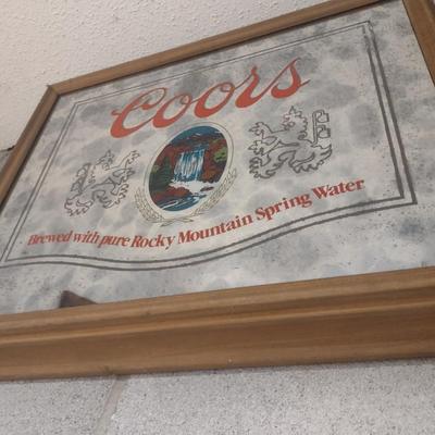 Vintage Coors Advertising Wall Mirror