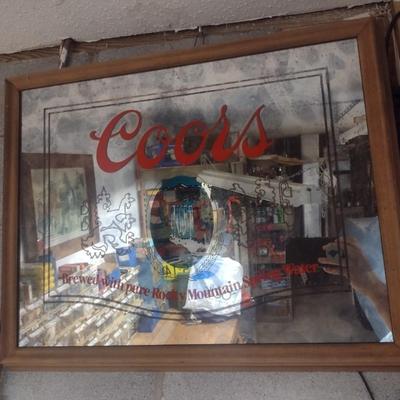 Vintage Coors Advertising Wall Mirror