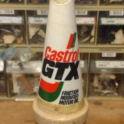 Castrol GTX Oil Advertising Funnel and Oil Glass Jar