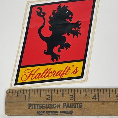Vintage Automotive Sticker: Hallcraft's