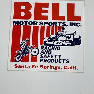Vintage Automotive Sticker: Bell Motor Sports