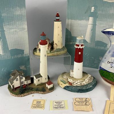 365 Lot of Signed & Numbered Harbour Lights Lighthouses and Water-pitcher