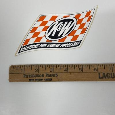 Vintage Automotive Sticker: K&W Solutions for Engine Problems