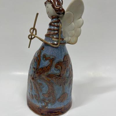 Abstract Ceramic and metal Angel Figurine